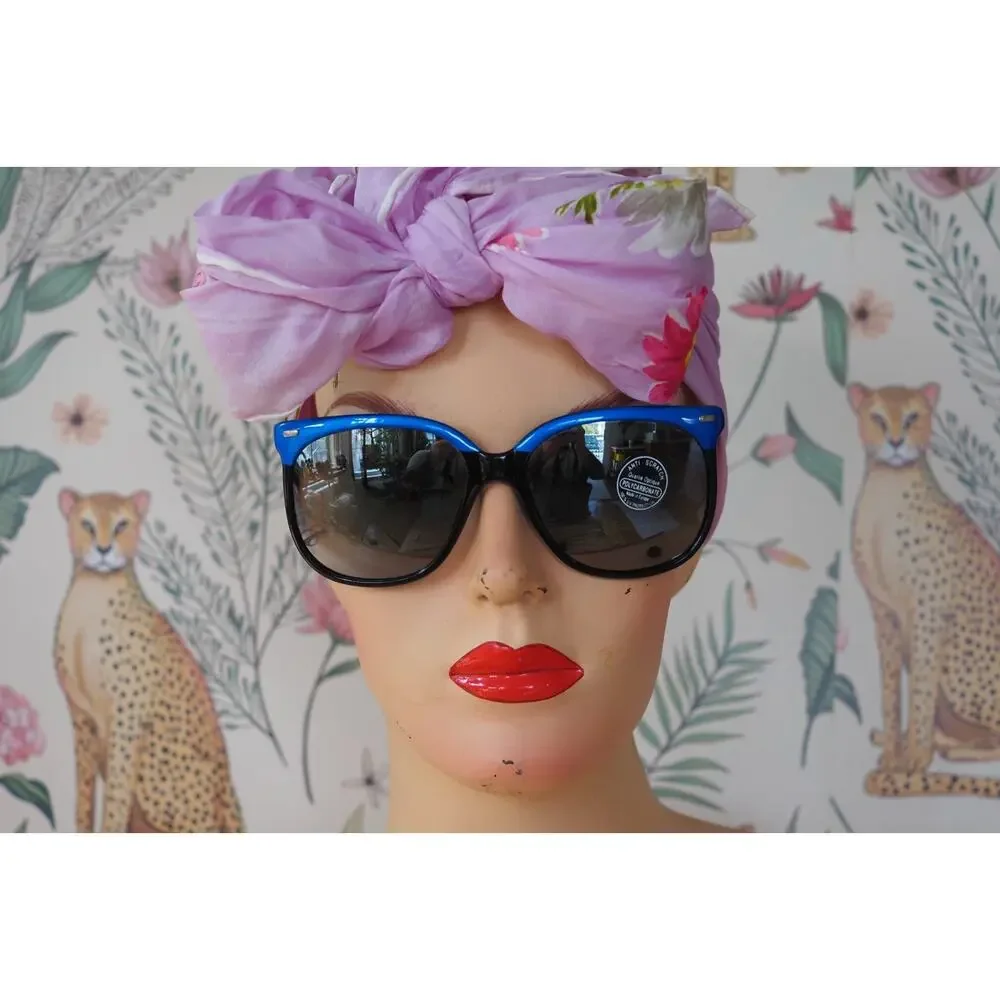 Vintage 1990s Lion in the Sun Sunglasses France Two Tone Retro Festival NOS